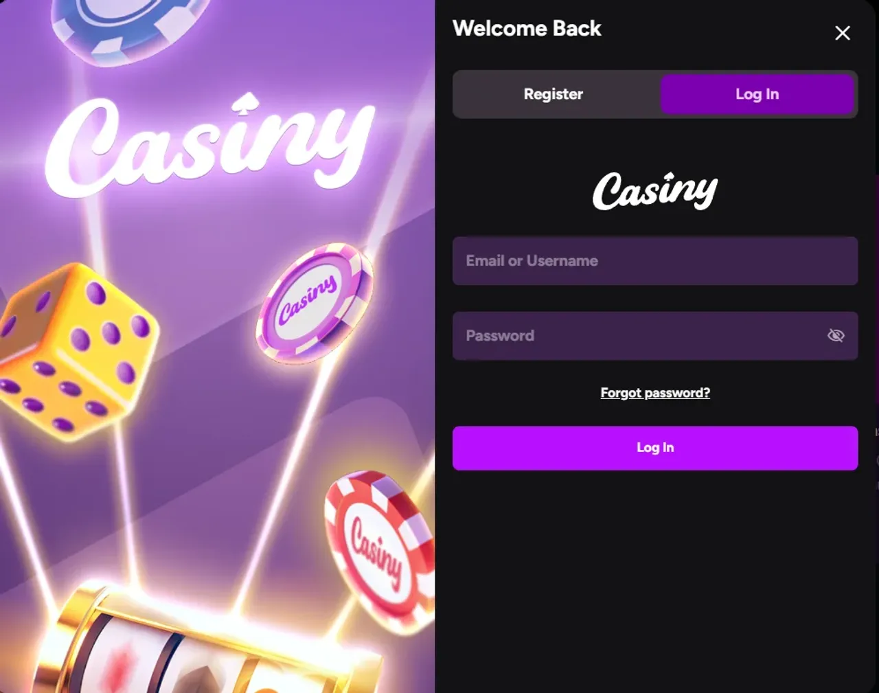 Casinycasino login